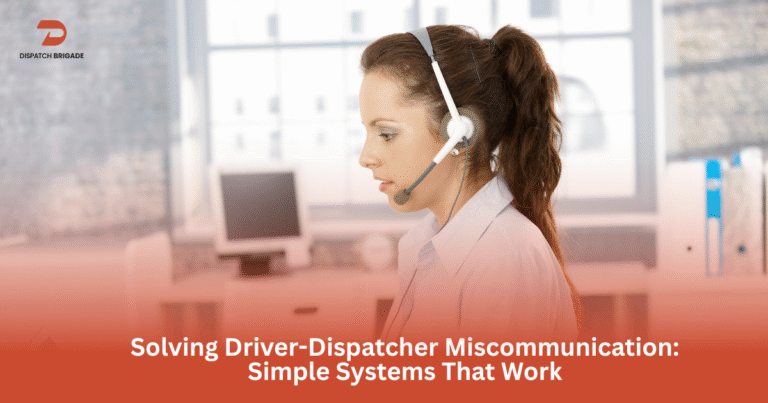 Solving Driver-Dispatcher Miscommunication Simple Systems That Work